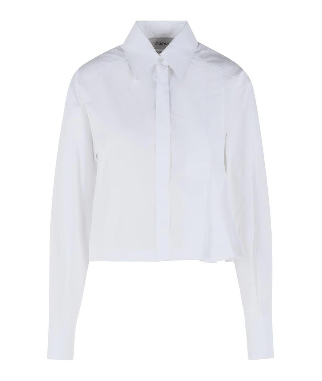 SPORTMAX Белая хлопковая рубашка, фото 1