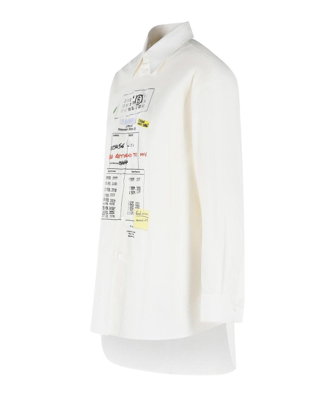 MM6 MAISON MARGIELA Белая хлопковая рубашка, фото 3