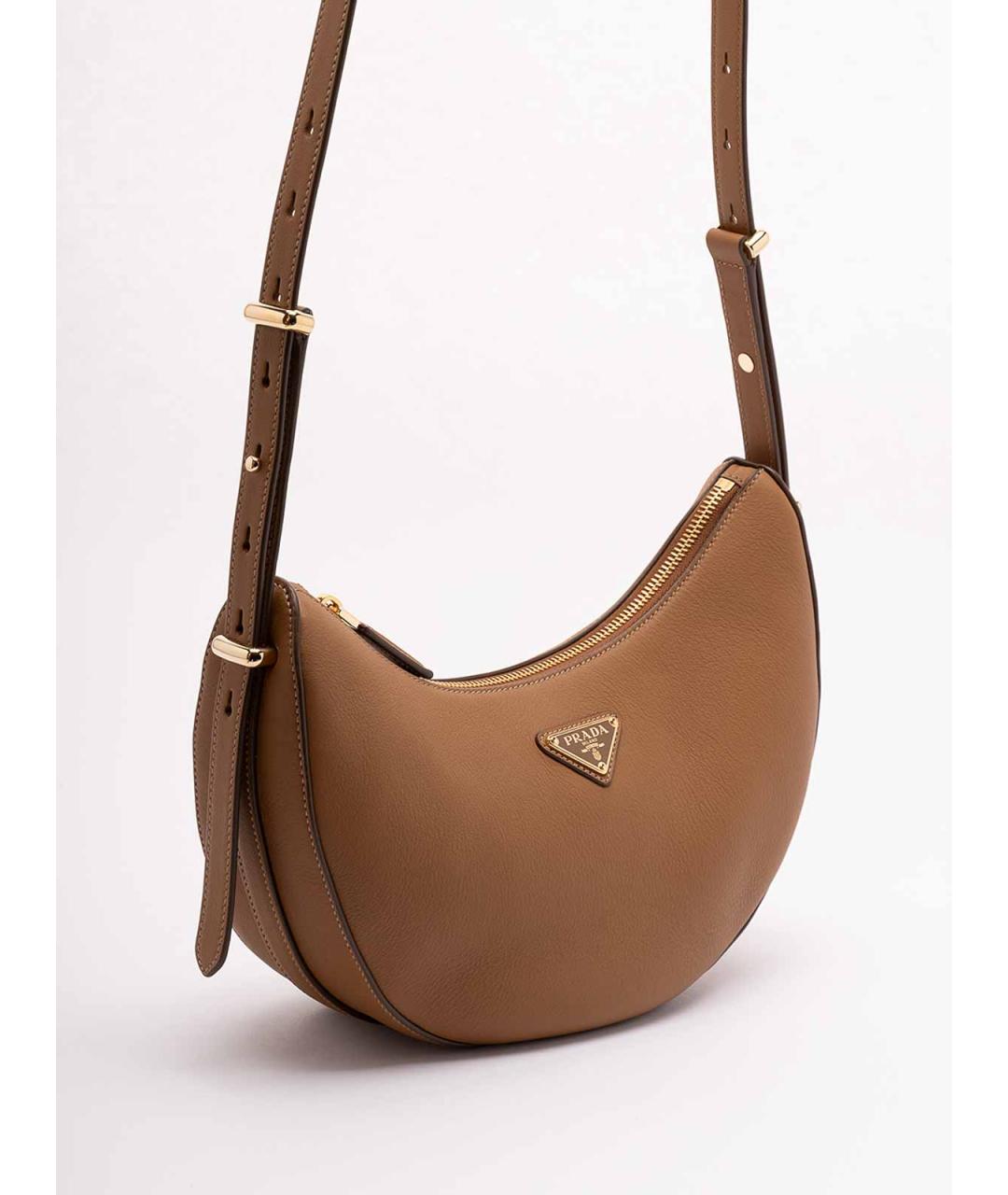 PRADA Коричневая кожаная сумка через плечо, фото 3