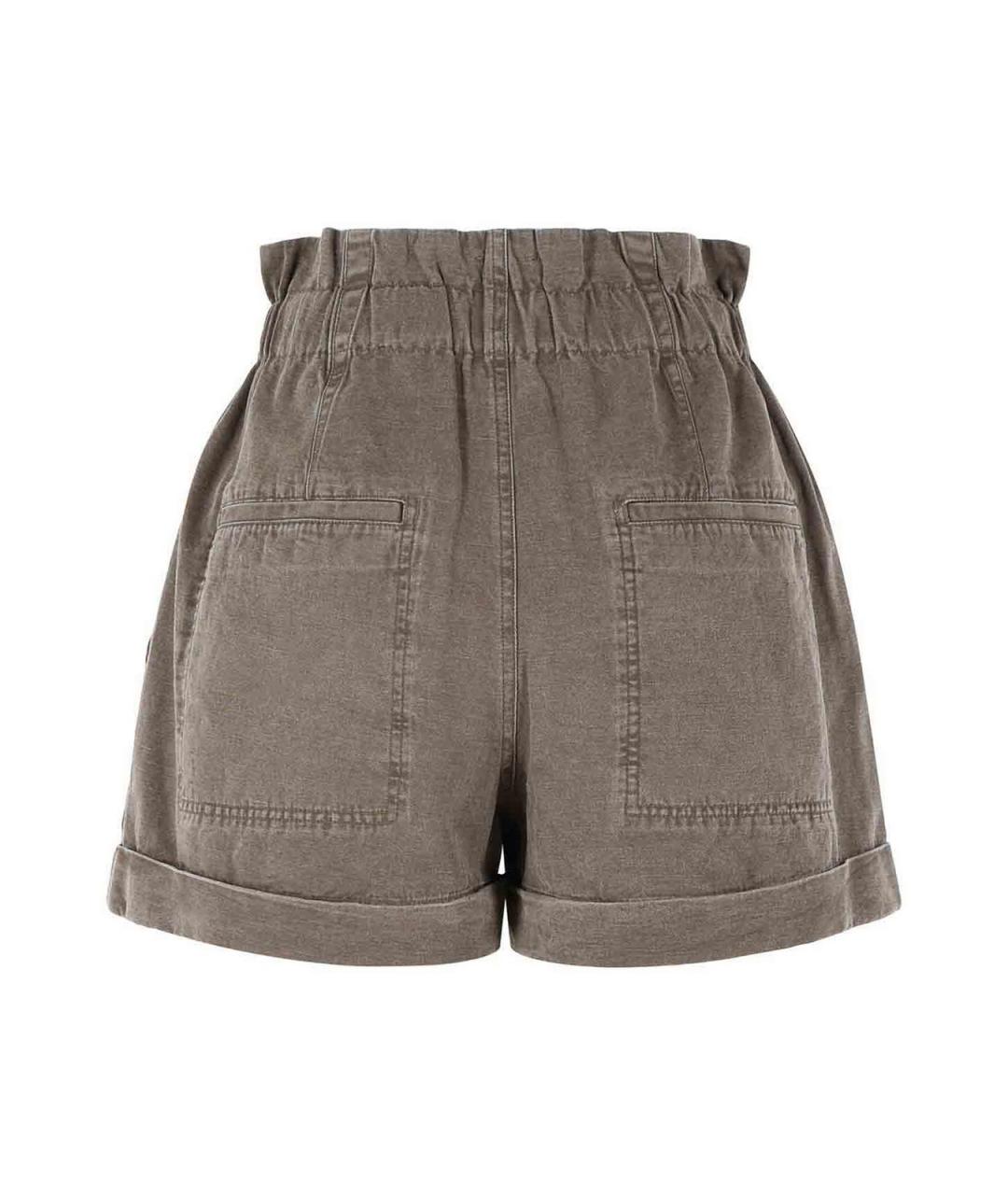 ISABEL MARANT Коричневые хлопковые шорты, фото 2