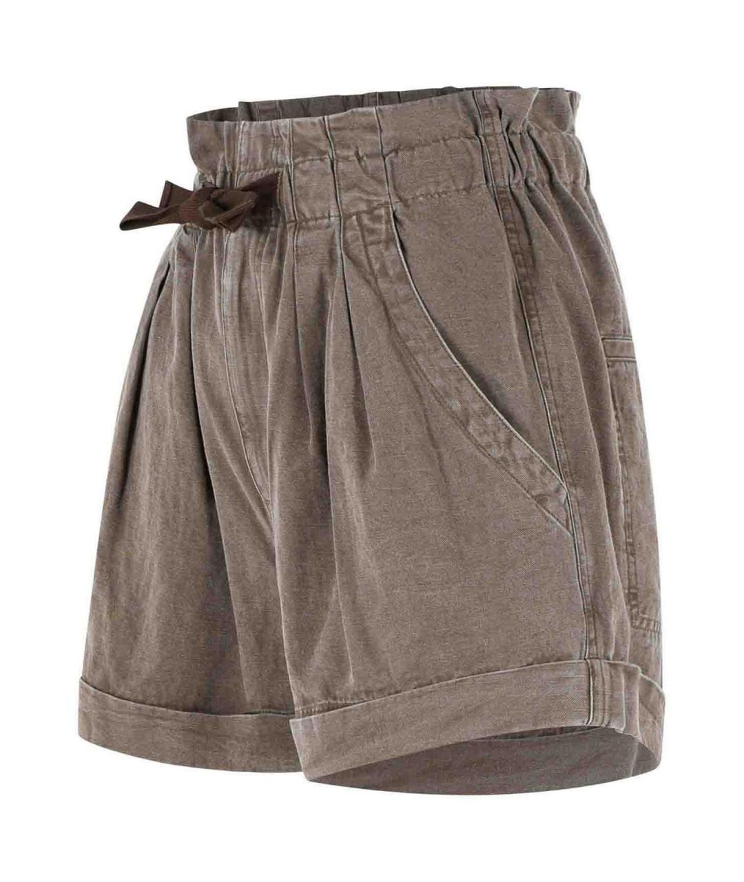 ISABEL MARANT Коричневые хлопковые шорты, фото 3