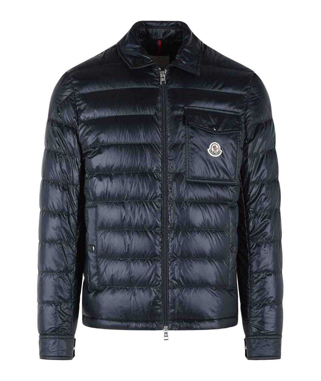MONCLER Синяя полиамидовая куртка, фото 1