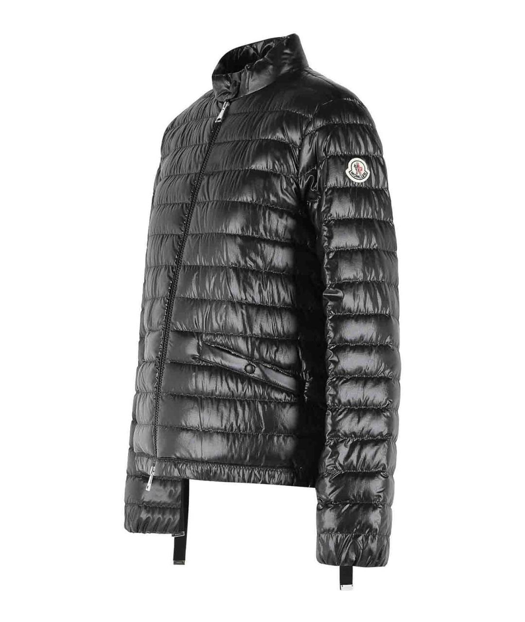 MONCLER Черный полиамидовый пуховик, фото 3