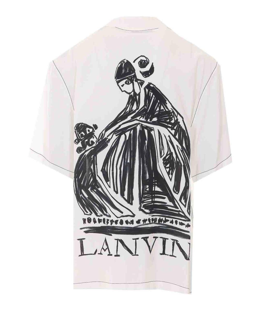 LANVIN Белая хлопковая классическая рубашка, фото 2