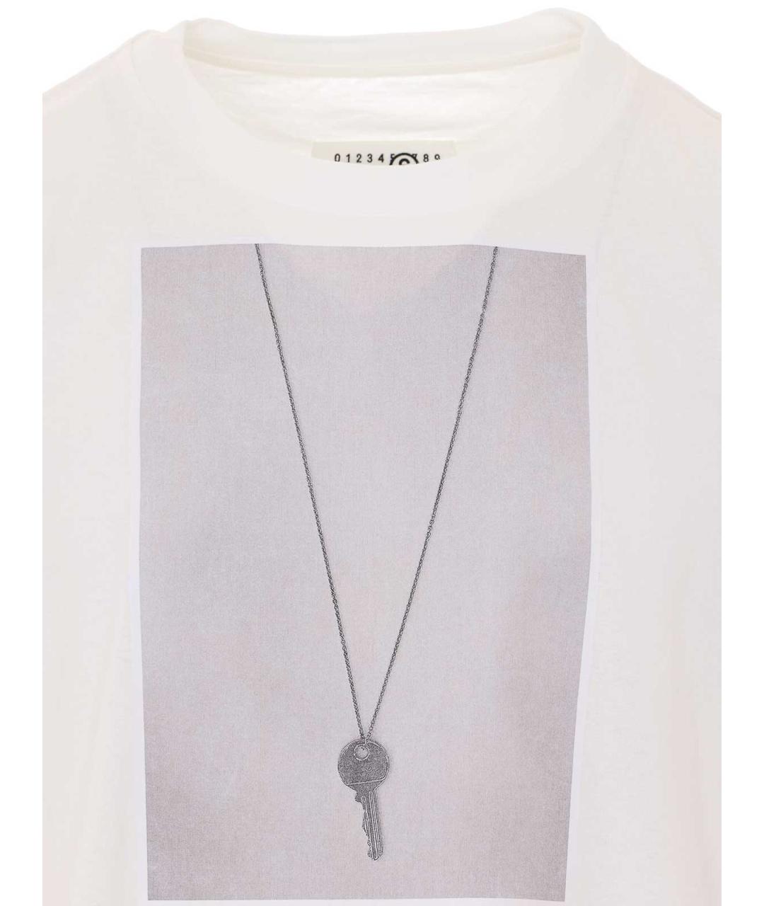 MM6 MAISON MARGIELA Белая хлопковая футболка, фото 4