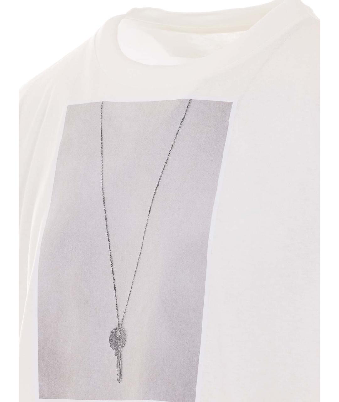 MM6 MAISON MARGIELA Белая хлопковая футболка, фото 3