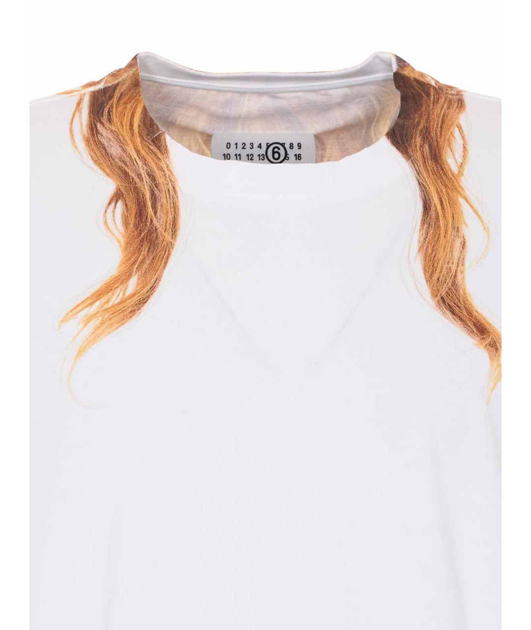MM6 MAISON MARGIELA Белая хлопковая футболка, фото 4