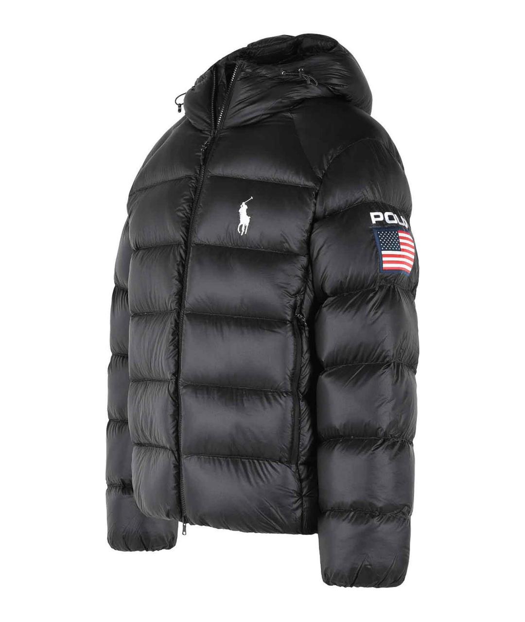 POLO RALPH LAUREN Черный полиамидовый пуховик, фото 3