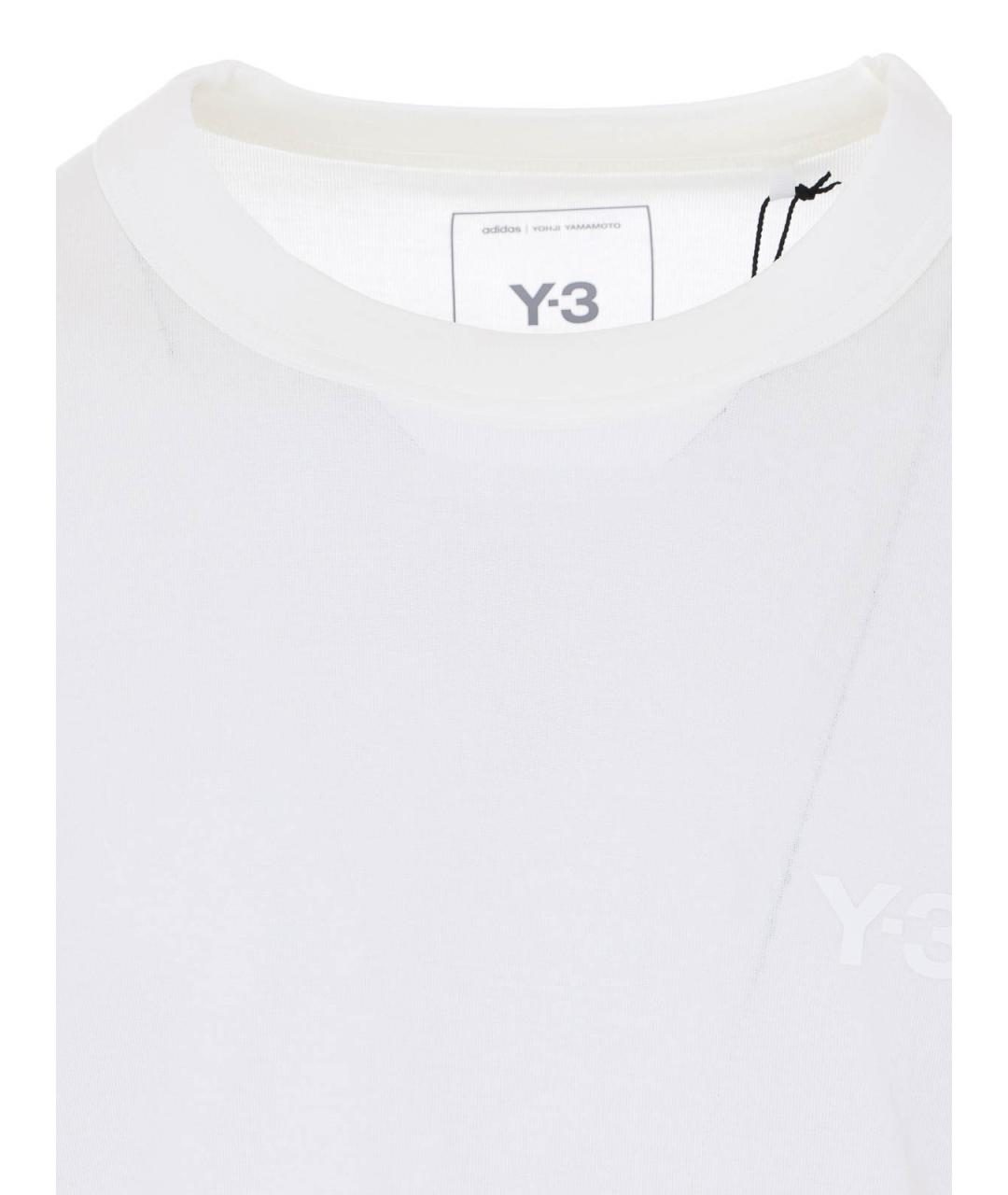 Y-3 Белая хлопковая футболка, фото 4