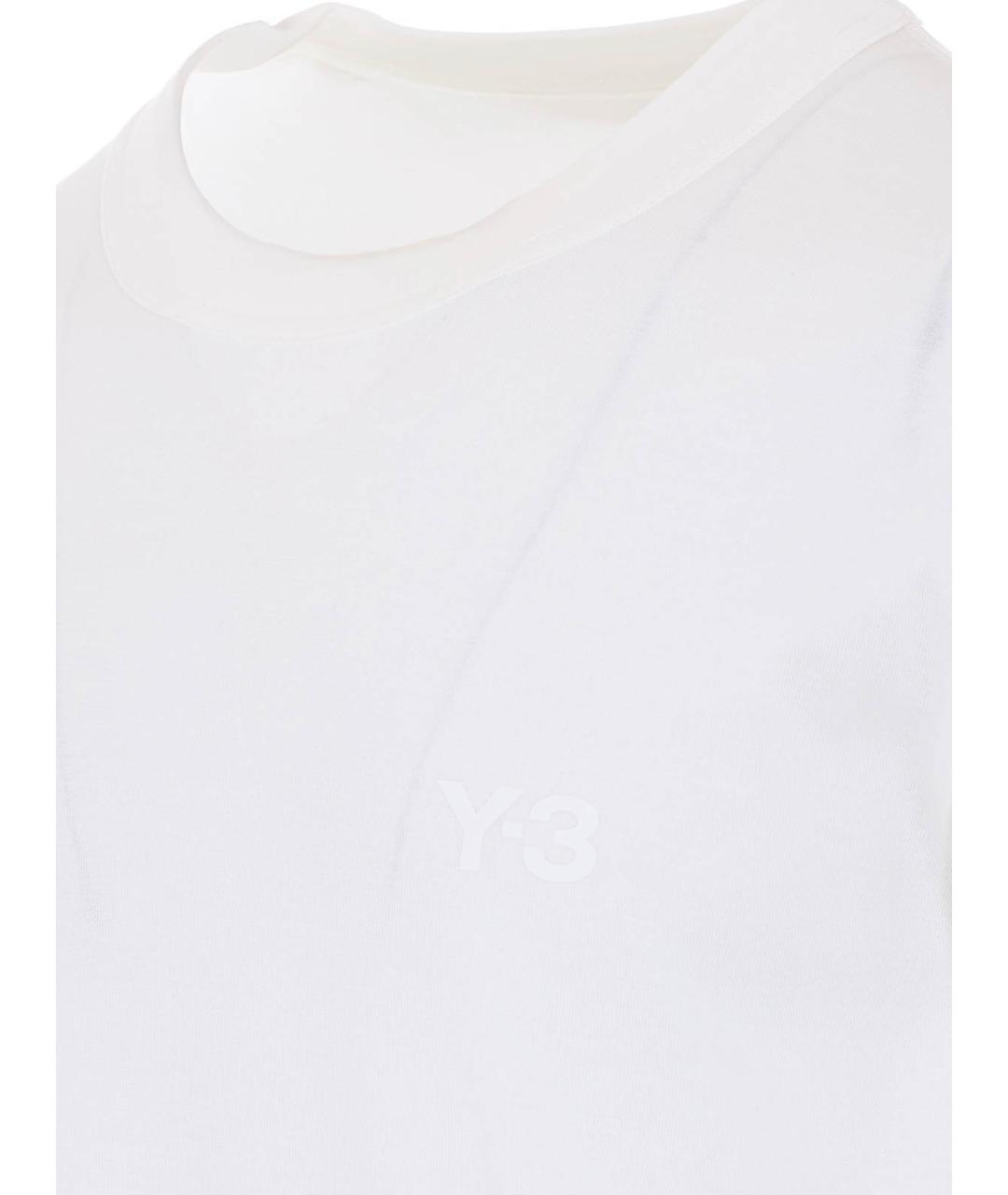 Y-3 Белая хлопковая футболка, фото 3