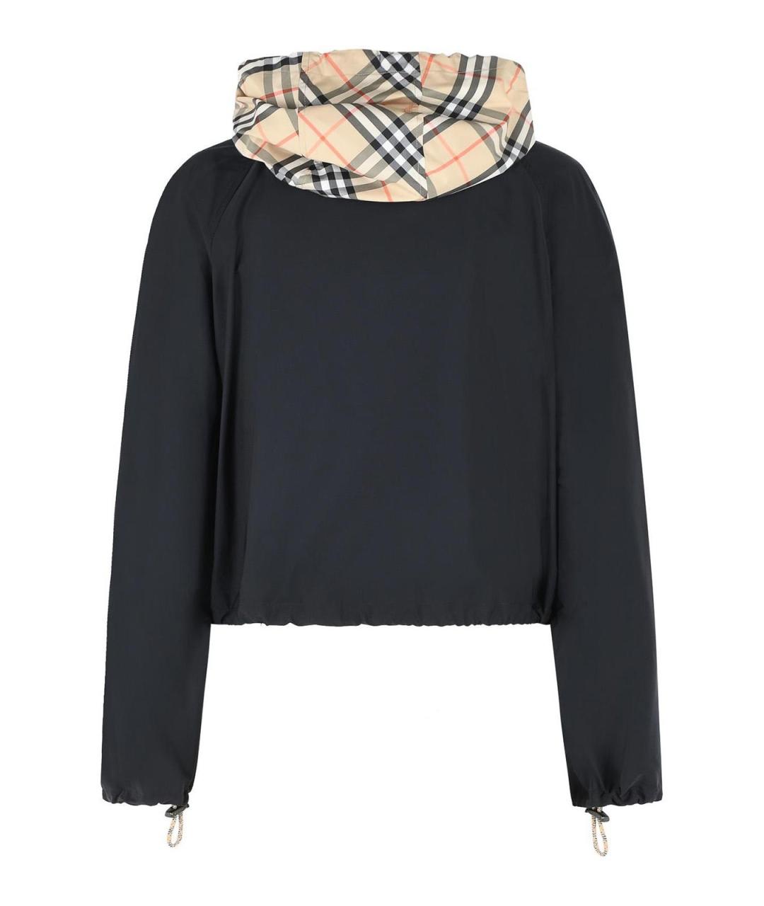 BURBERRY Черная полиамидовая куртка, фото 2