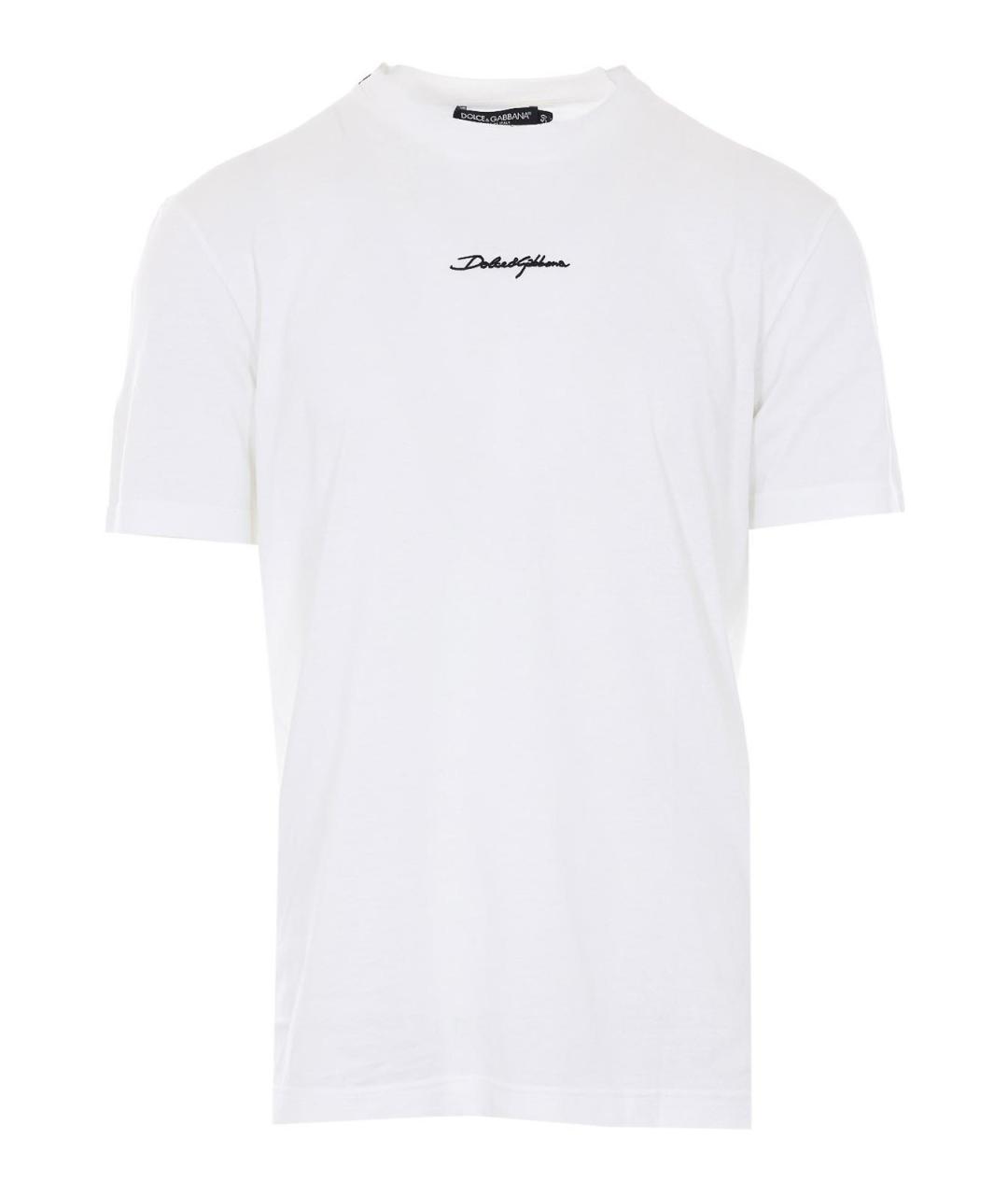 DOLCE&GABBANA Белая хлопковая футболка, фото 1