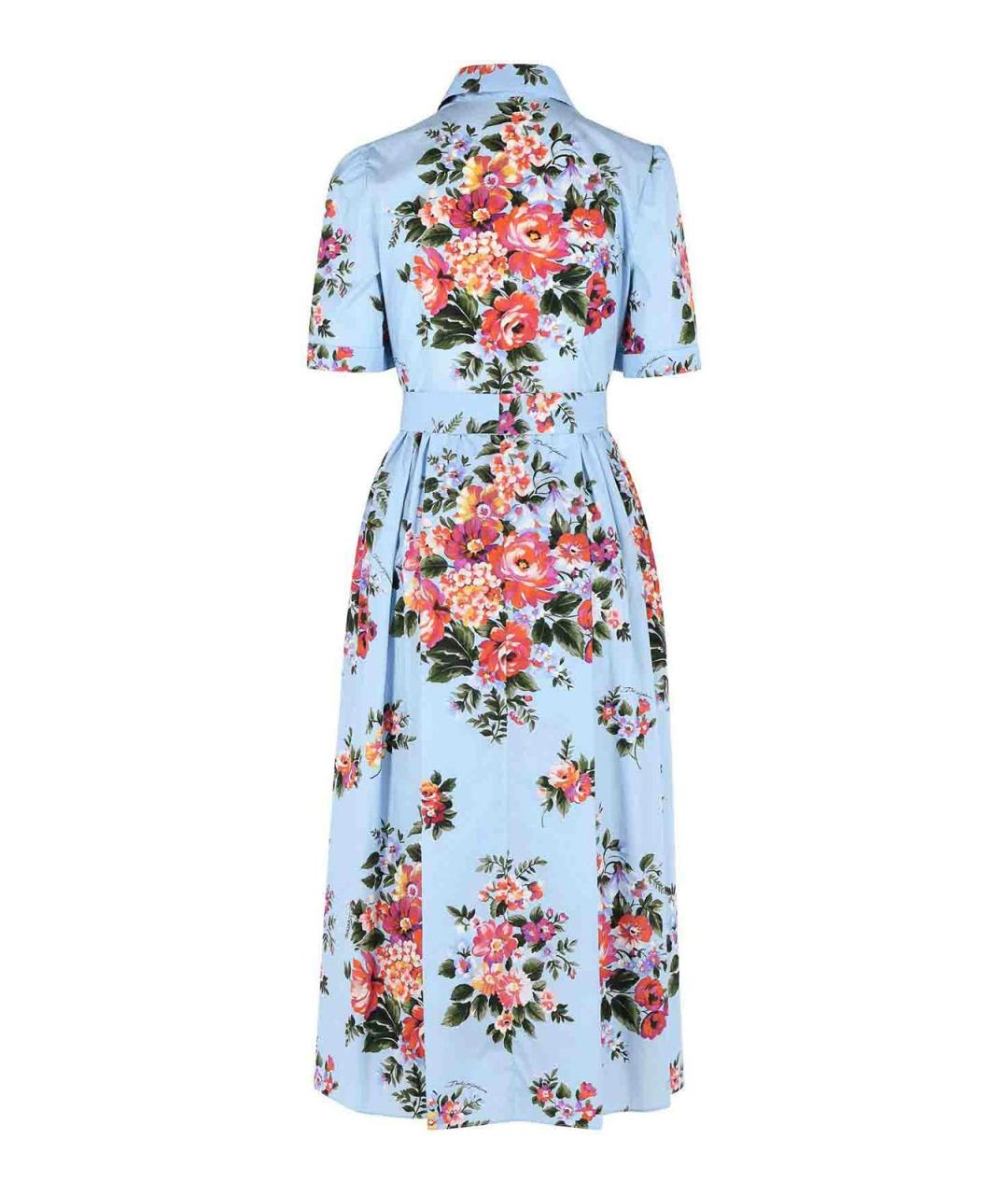 DOLCE&GABBANA Мульти хлопковое платье, фото 2