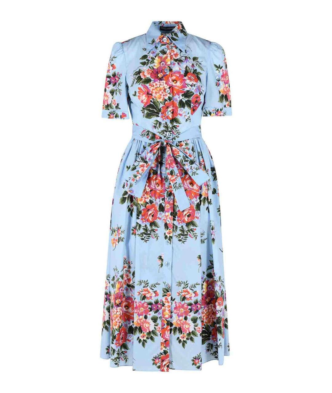 DOLCE&GABBANA Мульти хлопковое платье, фото 1