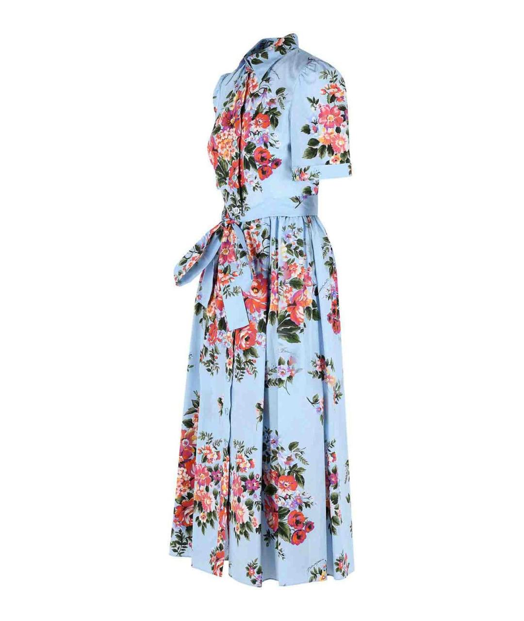DOLCE&GABBANA Мульти хлопковое платье, фото 3