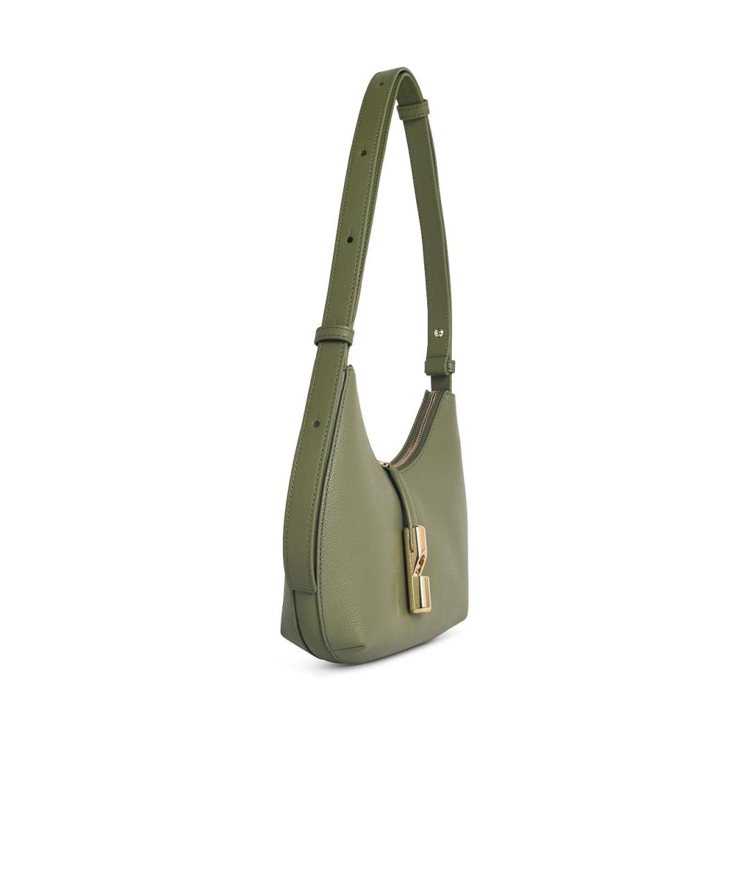 FURLA Зеленая кожаная сумка через плечо, фото 2