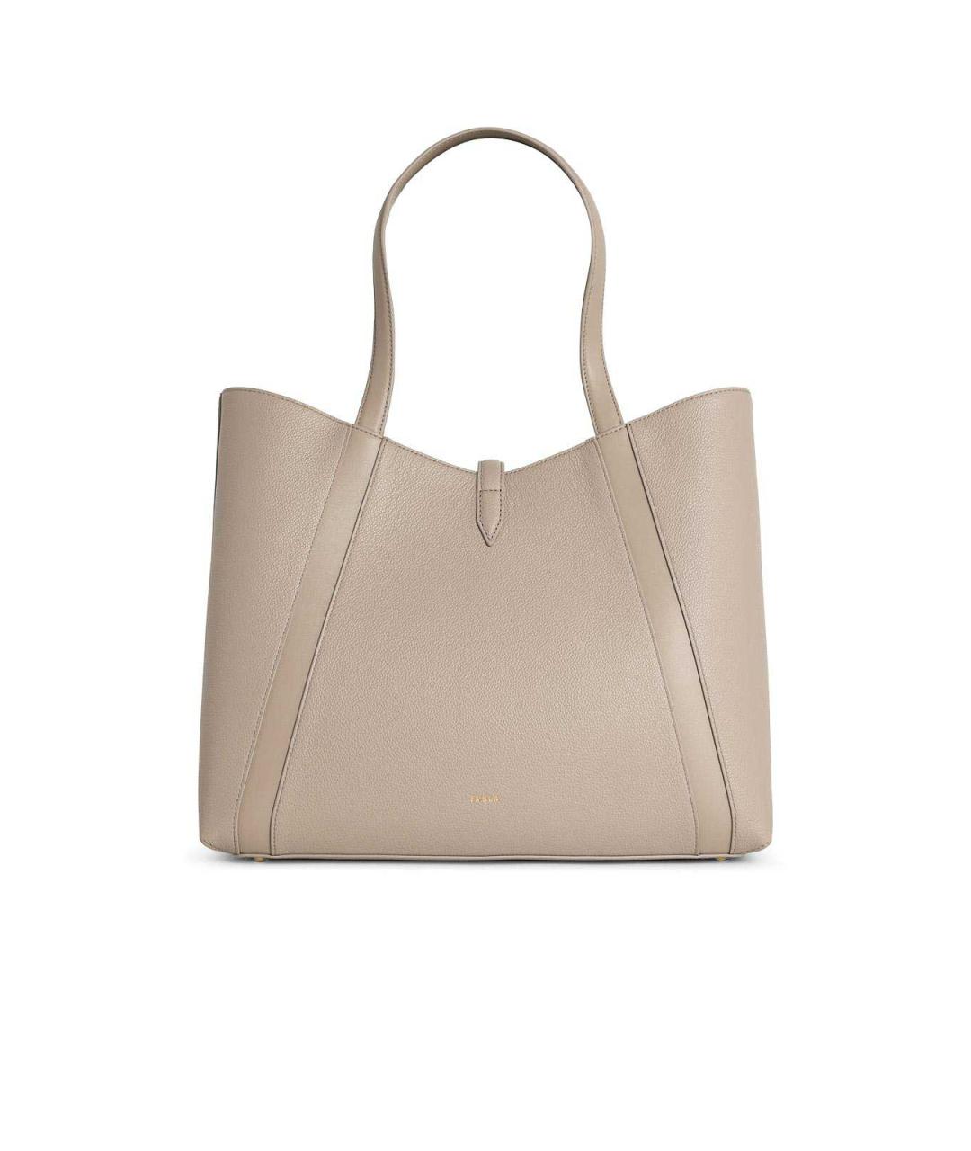 FURLA Серая кожаная сумка тоут, фото 3