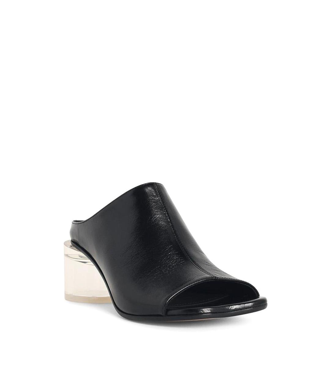 MM6 MAISON MARGIELA Черные кожаные мюли, фото 2