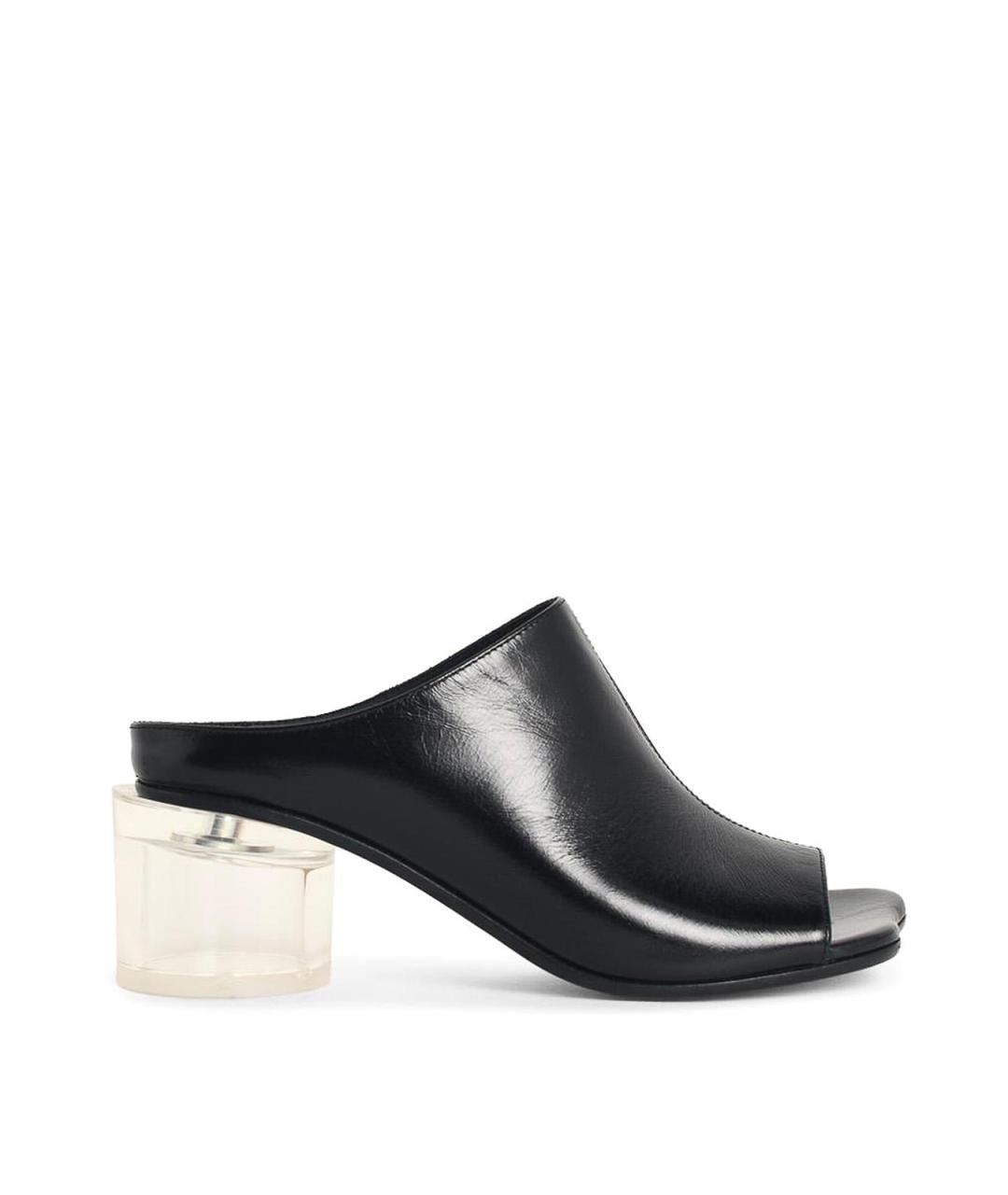 MM6 MAISON MARGIELA Черные кожаные мюли, фото 1