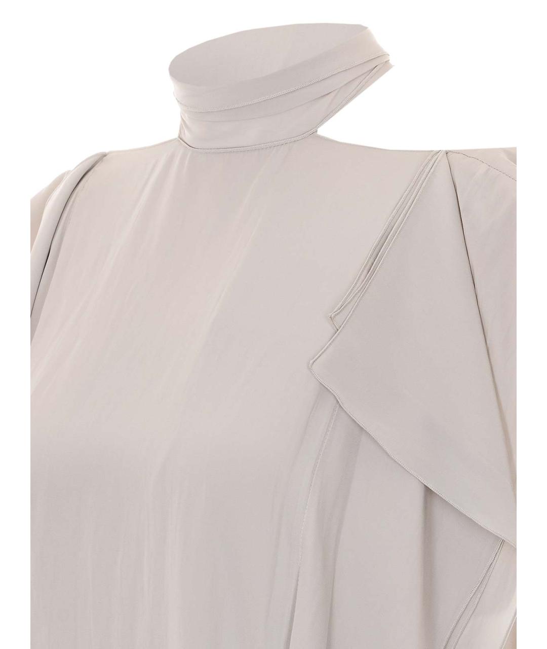 LANVIN Серая полиэстеровая блузы, фото 3