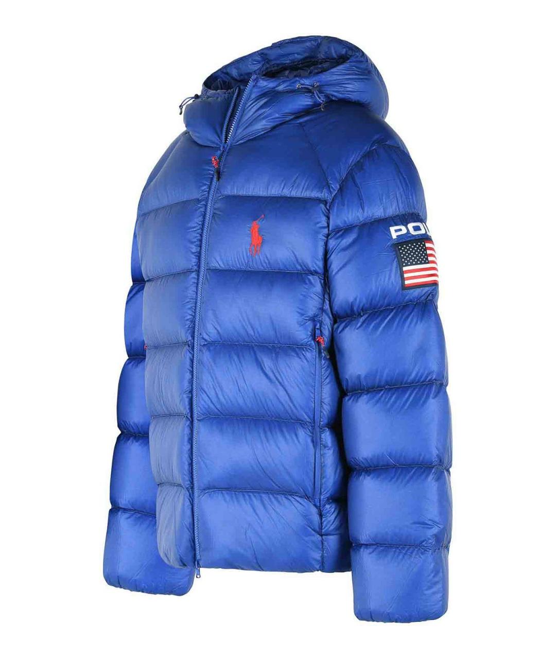 POLO RALPH LAUREN Синий полиамидовый пуховик, фото 3