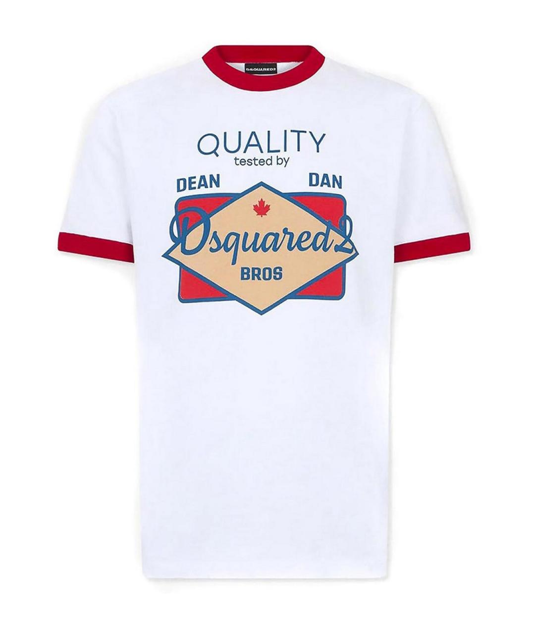DSQUARED2 Белая хлопковая футболка, фото 1