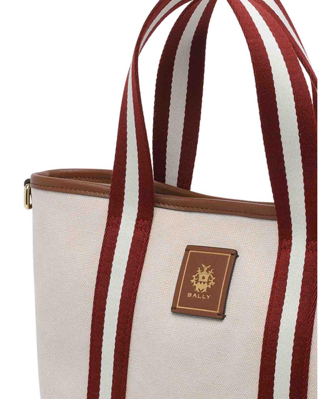 BALLY Бежевая кожаная сумка тоут, фото 4