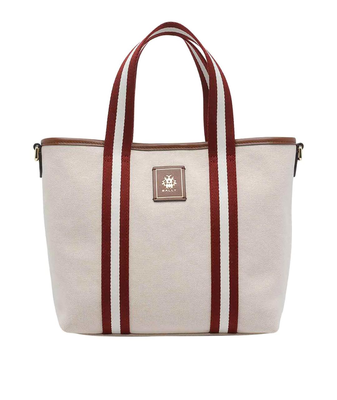 BALLY Бежевая кожаная сумка тоут, фото 1