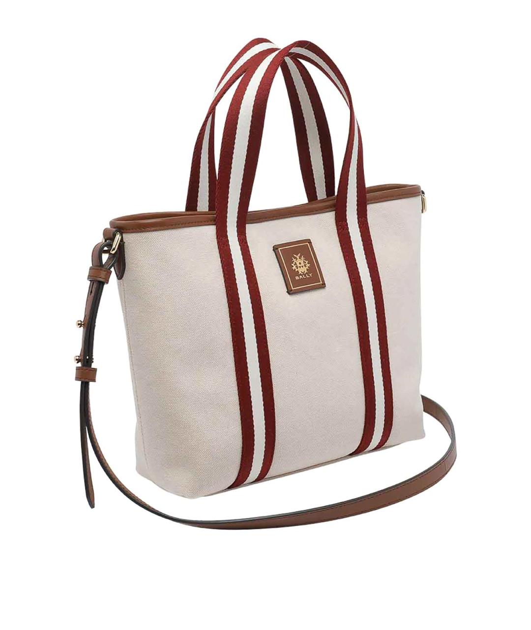 BALLY Бежевая кожаная сумка тоут, фото 2