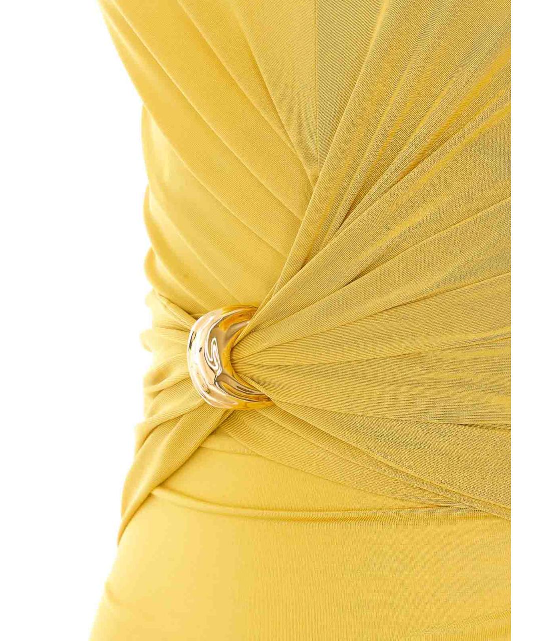 ELISABETTA FRANCHI Желтая вискозная майка, фото 3