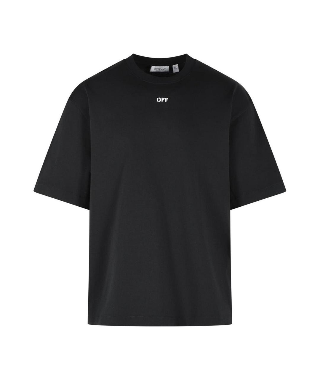 OFF-WHITE Черная хлопковая футболка, фото 1