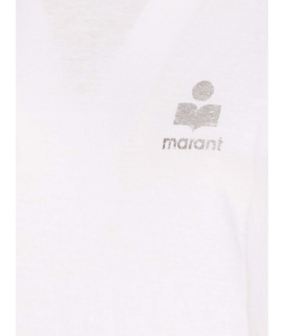 ISABEL MARANT Белая льняная футболка, фото 3