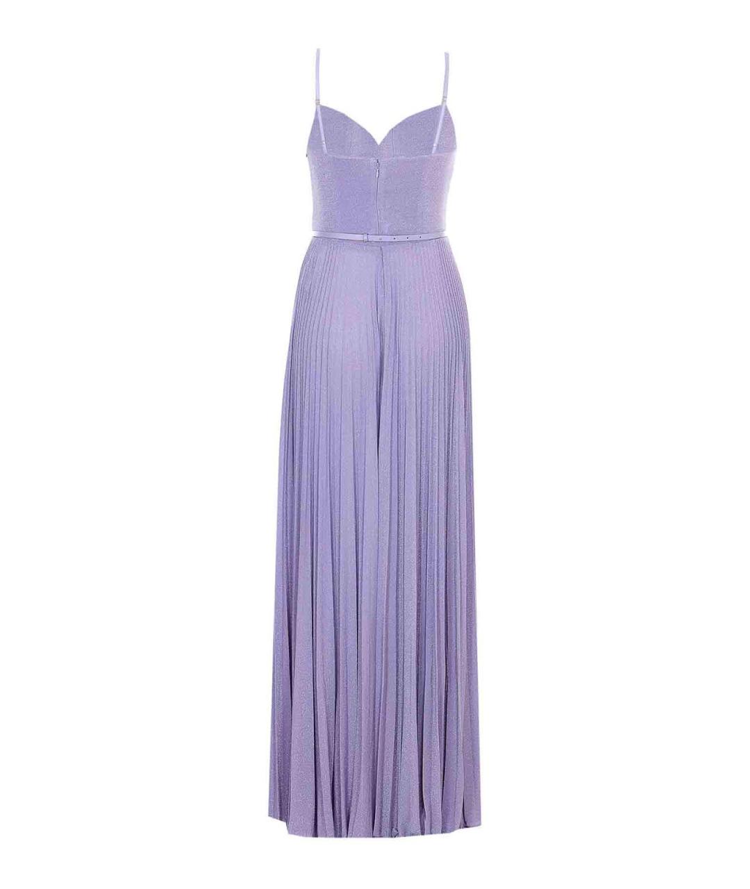 ELISABETTA FRANCHI Фиолетовое вискозное вечернее платье, фото 2
