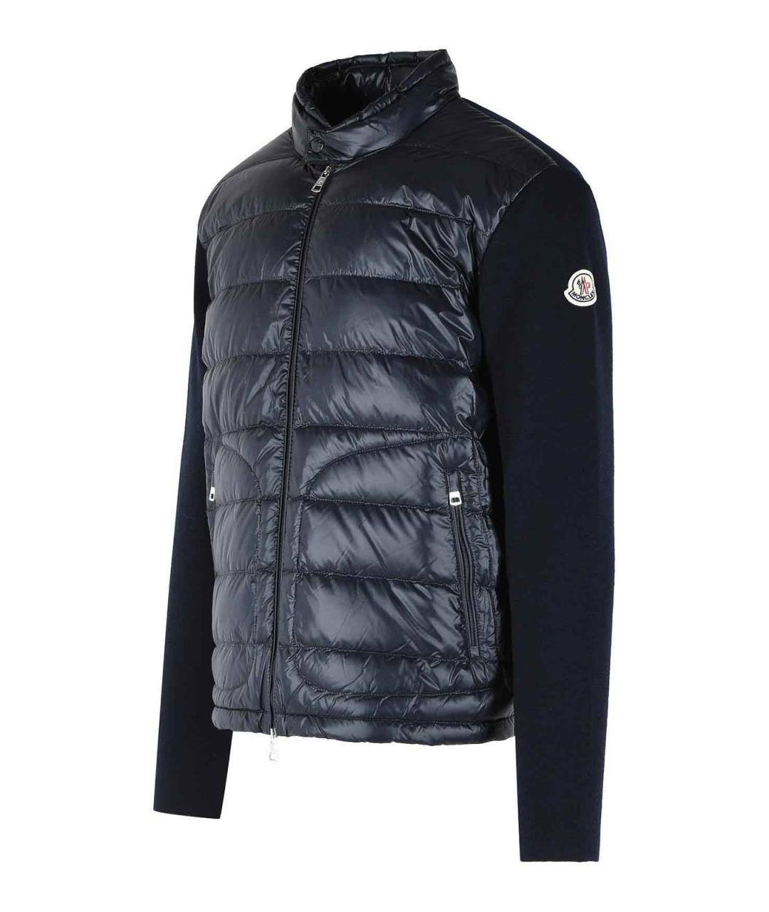 MONCLER Синий шерстяной пуховик, фото 3