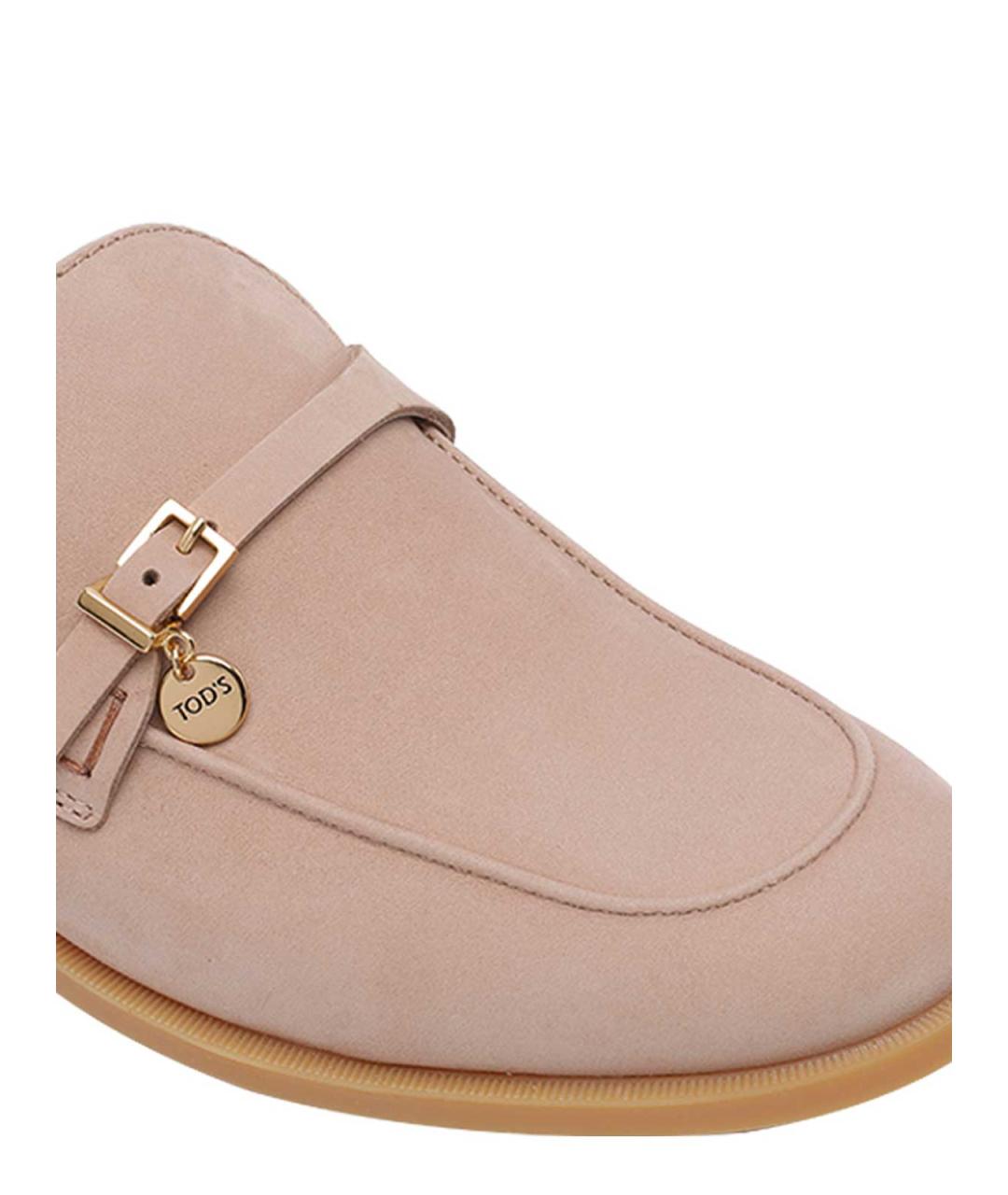 TOD'S Розовые кожаные лоферы, фото 4