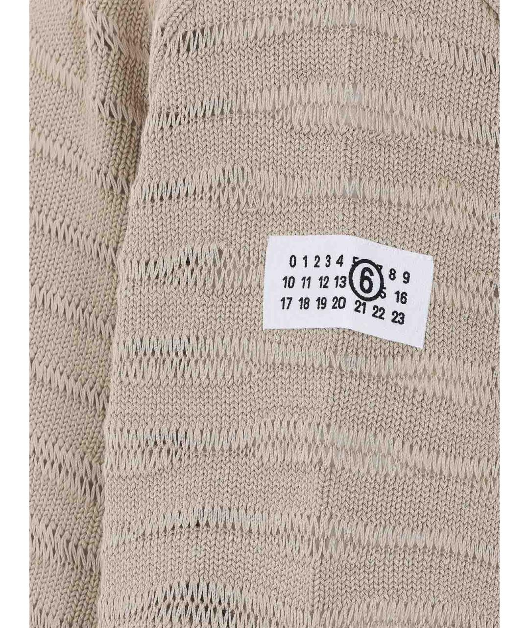 MM6 MAISON MARGIELA Бежевый хлопковый джемпер / свитер, фото 3
