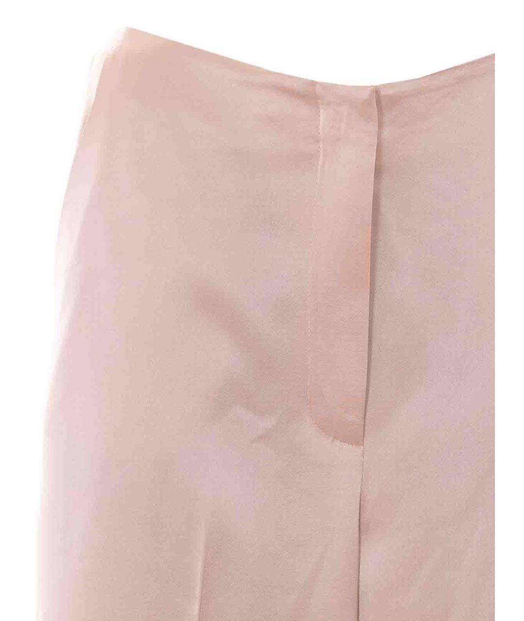 PINKO Розовые полиэстеровые брюки широкие, фото 4