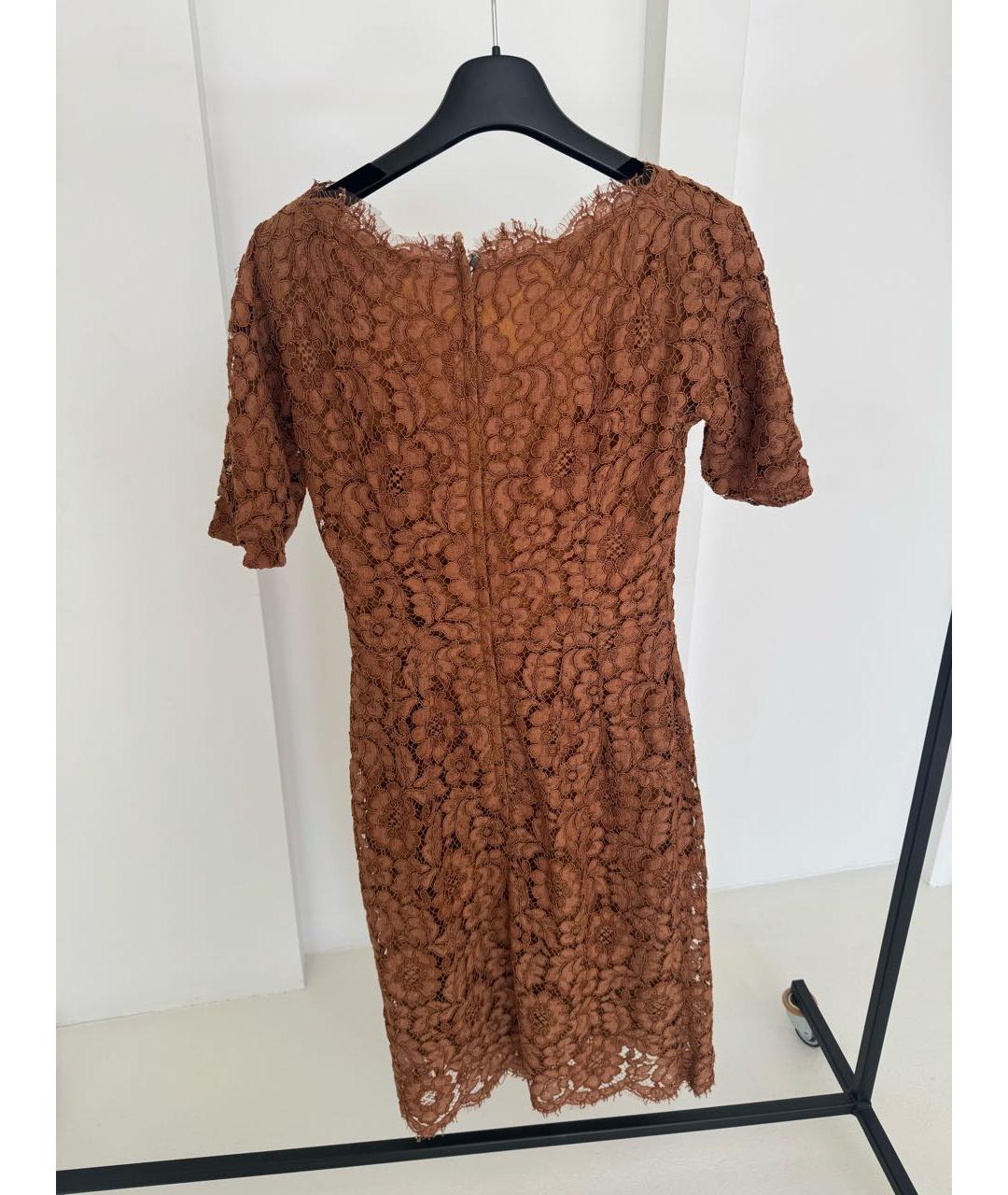 DOLCE&GABBANA Коричневое повседневное платье, фото 4
