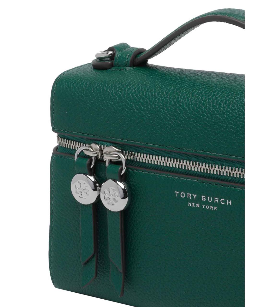 TORY BURCH Зеленая кожаная сумка тоут, фото 4