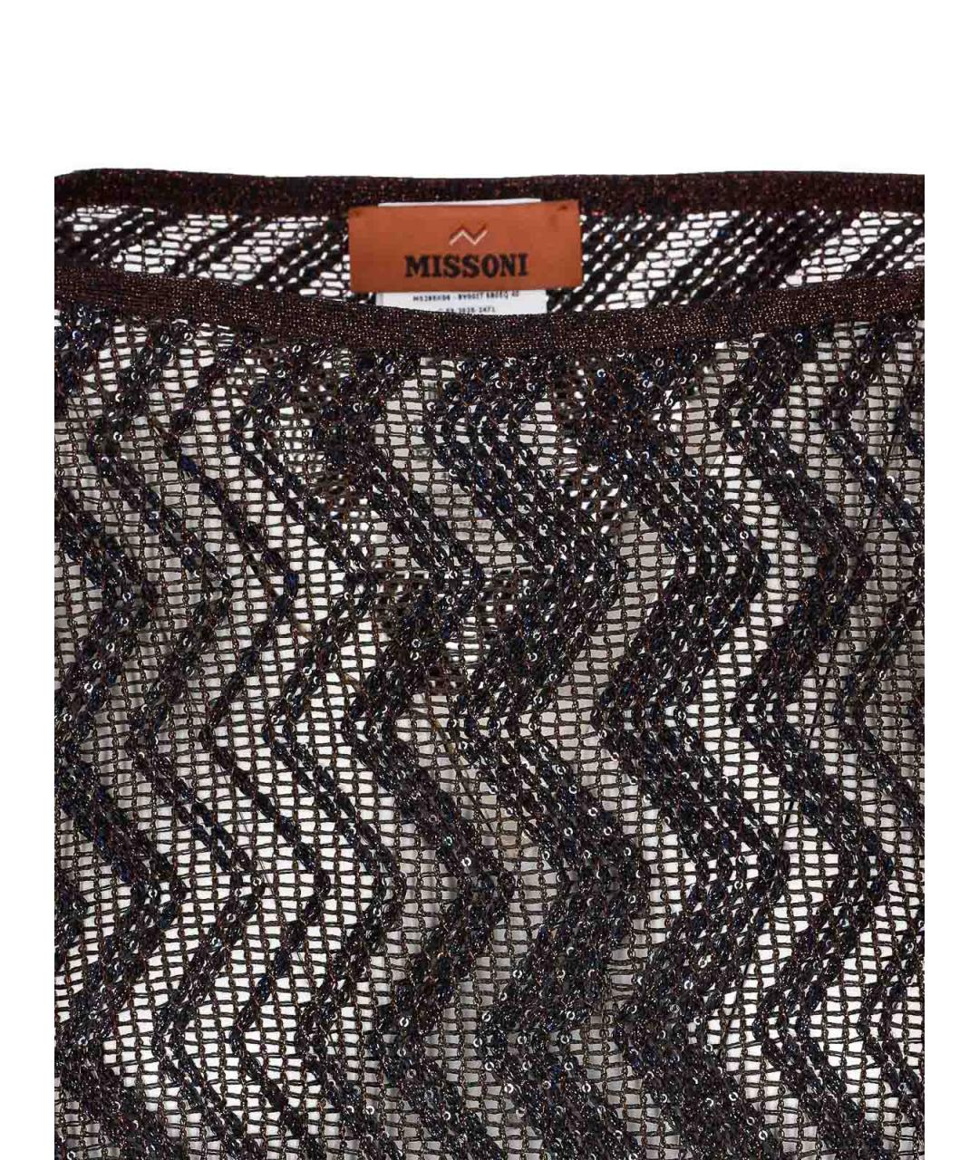 MISSONI Коричневый вискозный джемпер / свитер, фото 4