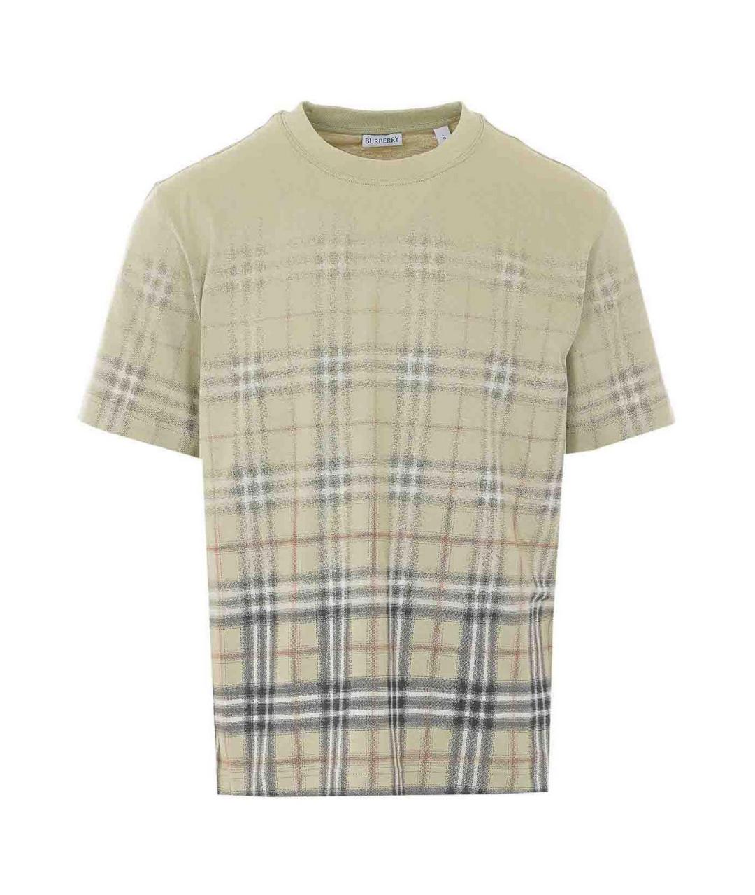 BURBERRY Зеленая хлопковая футболка, фото 1