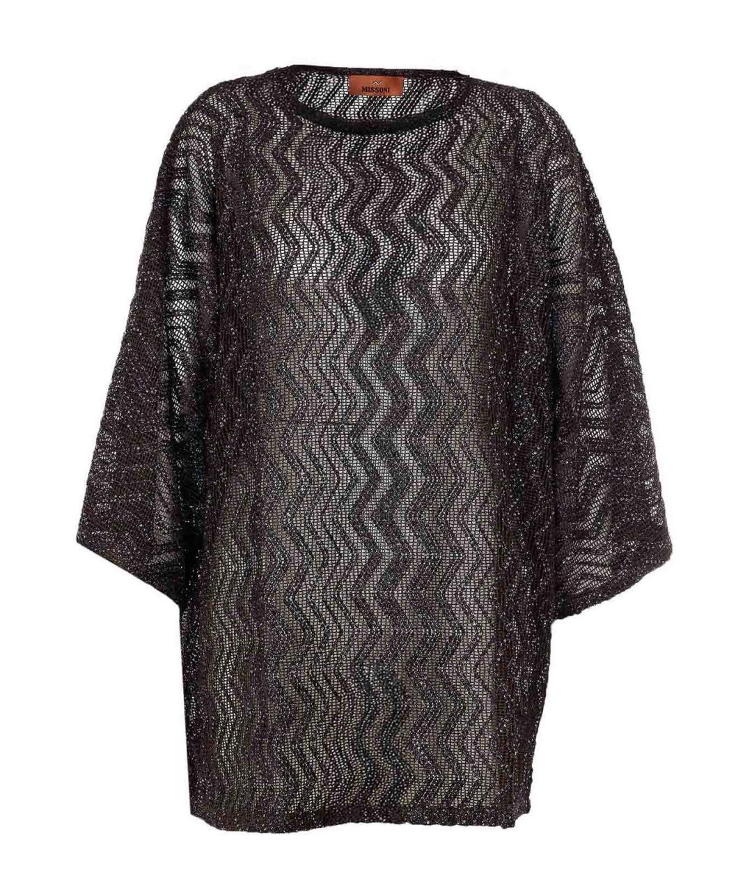 MISSONI Коричневое полиамидовое платье, фото 1