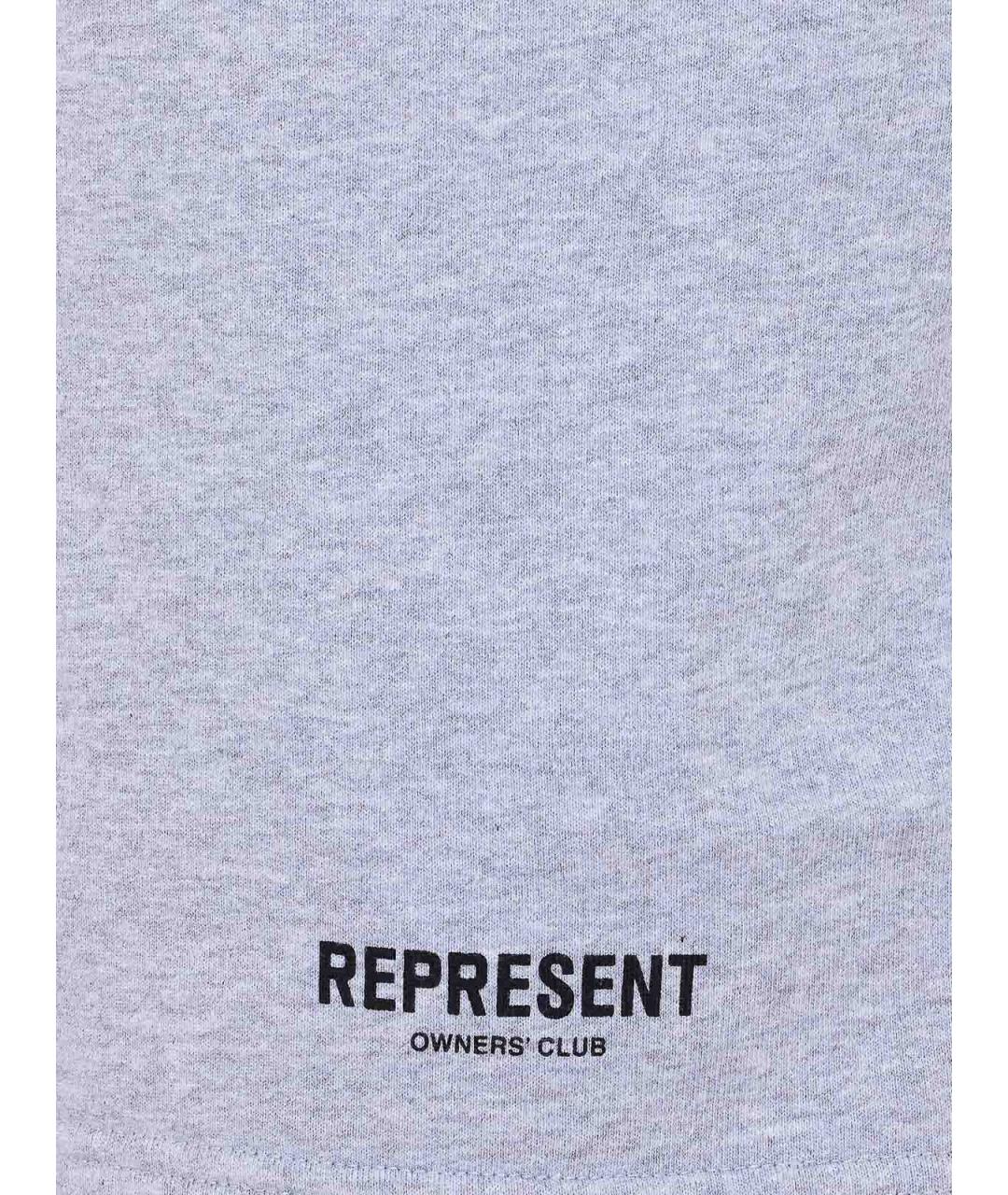 REPRESENT Серые хлопковые шорты, фото 3