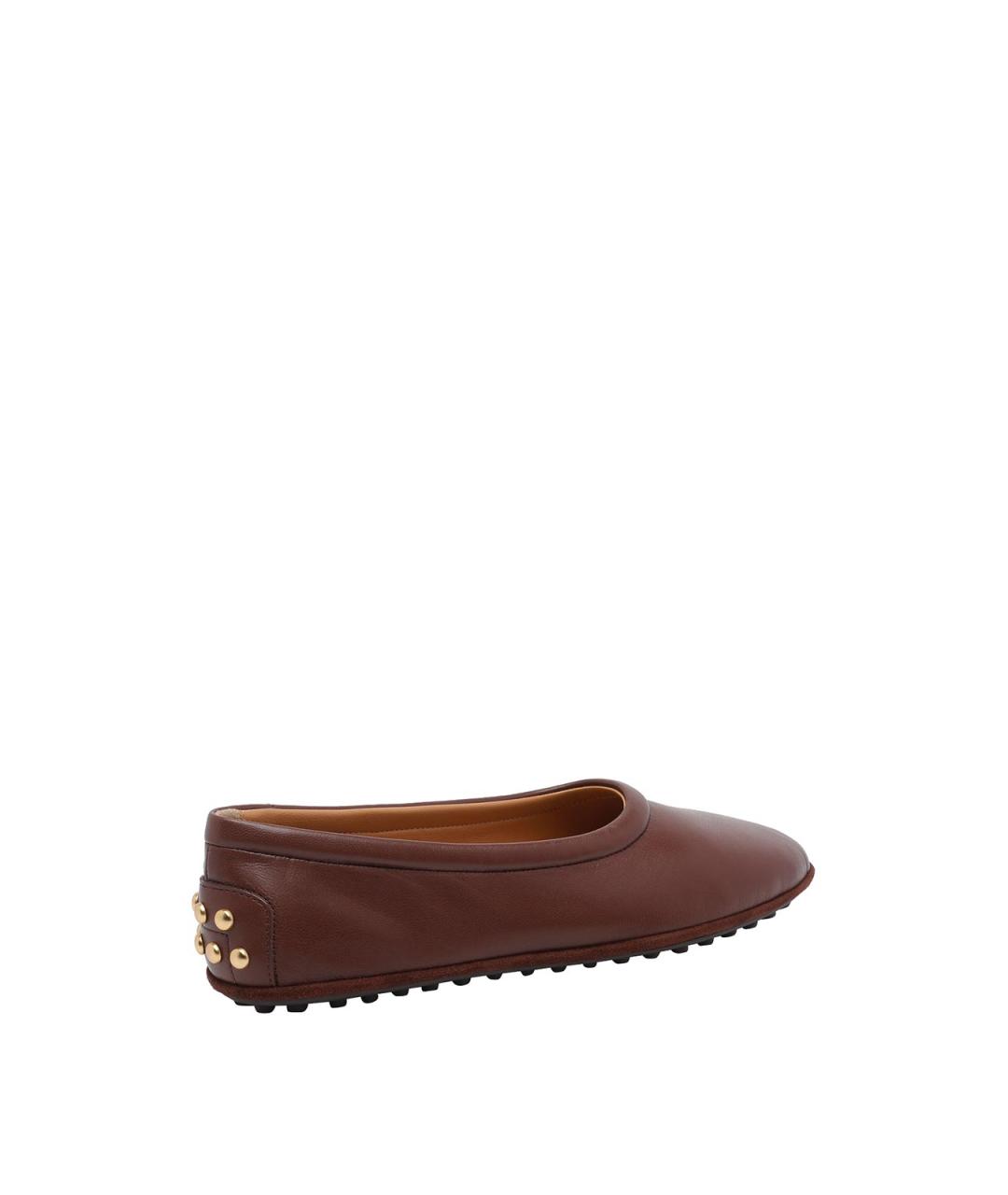 TOD'S Коричневые резиновые балетки, фото 3