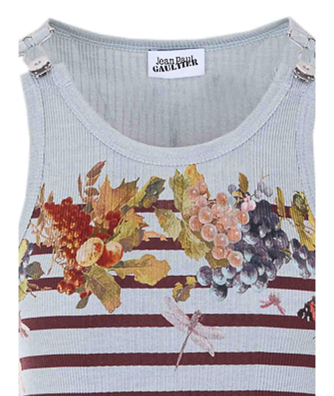 JEAN PAUL GAULTIER Синее хлопковое повседневное платье, фото 4