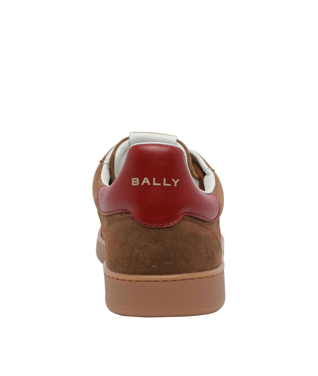 BALLY Коричневые кожаные низкие кроссовки / кеды, фото 4
