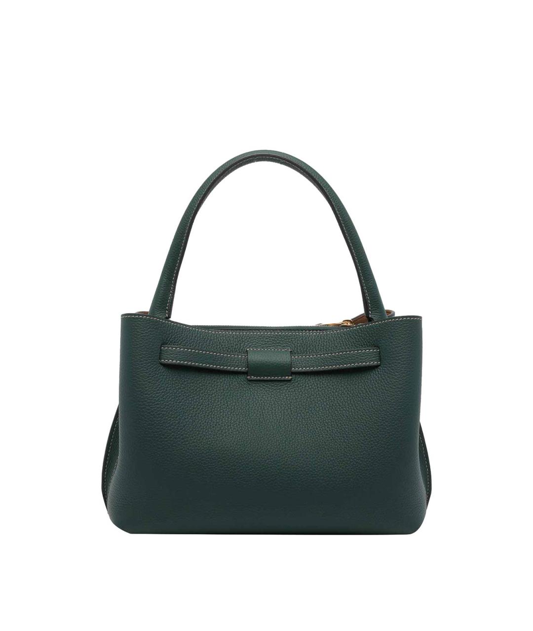 TOD'S Зеленая кожаная сумка тоут, фото 3