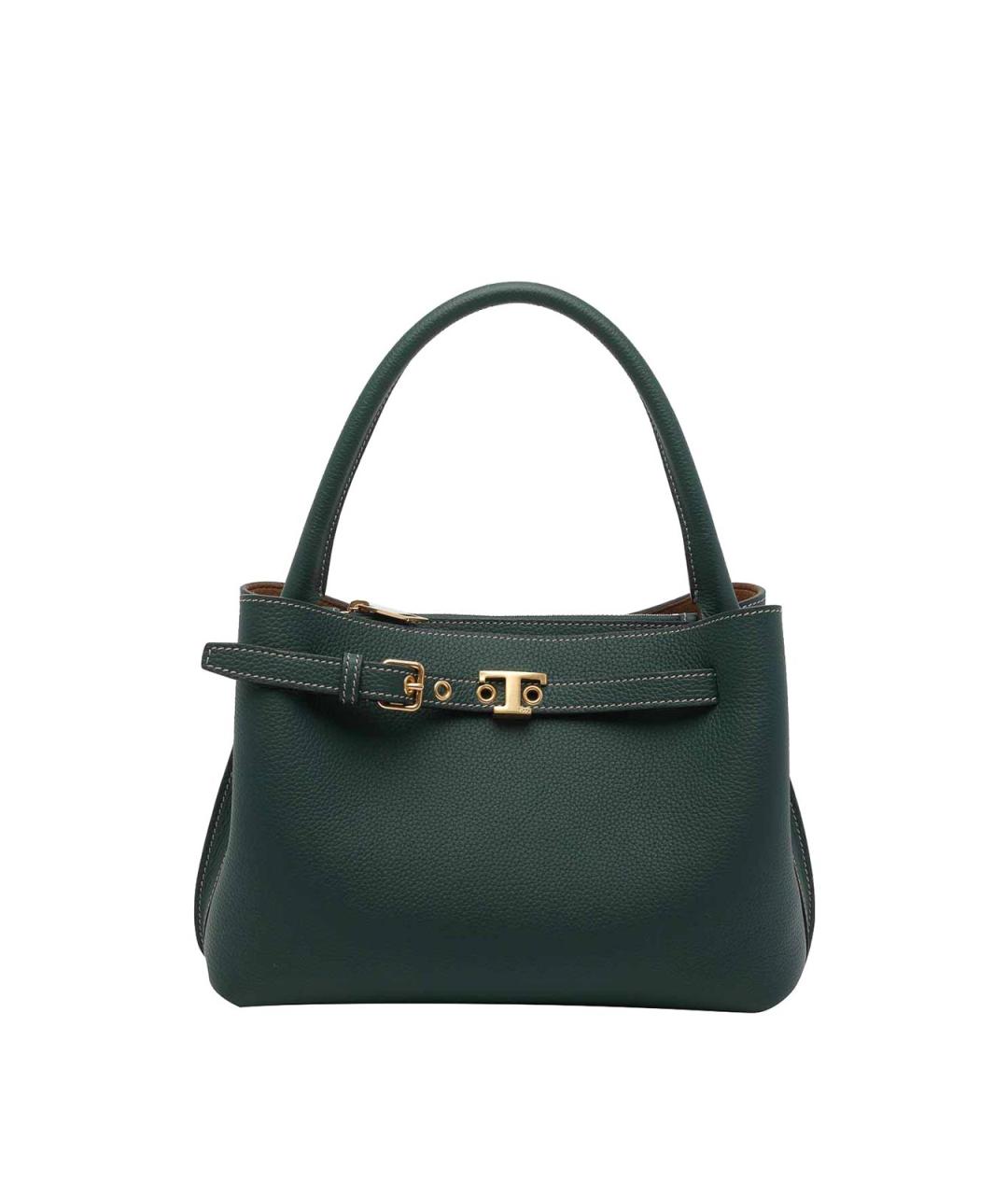 TOD'S Зеленая кожаная сумка тоут, фото 1