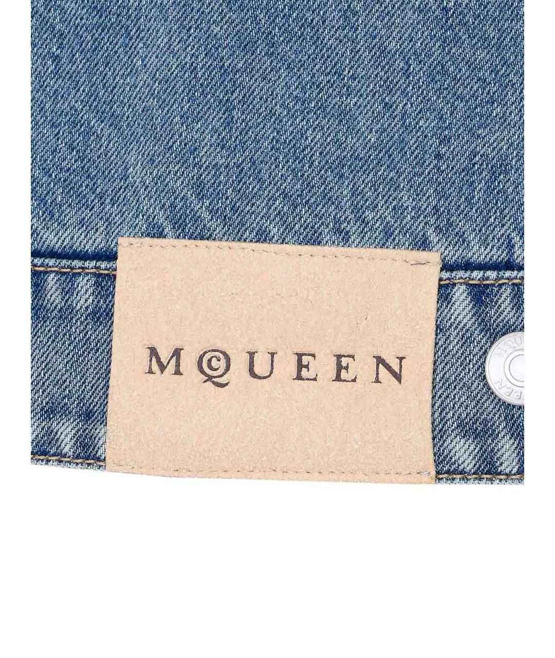 ALEXANDER MCQUEEN Синяя хлопковая куртка, фото 3