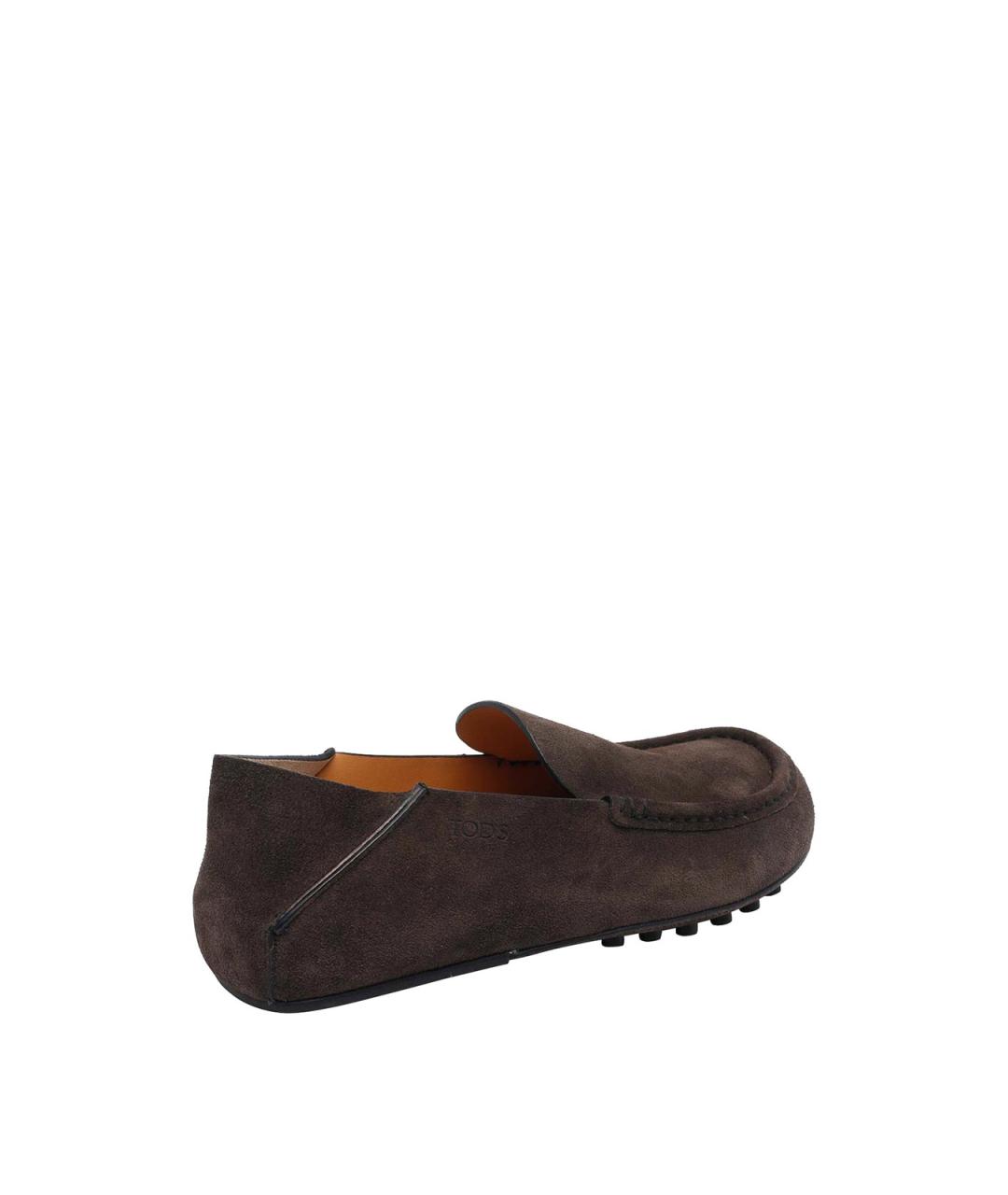 TOD'S Коричневые замшевые лоферы, фото 3